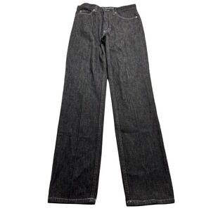 Guess Black Denim Jeans Straight Leg Retro Streetwear Skater USA Made 30x32 Vtg